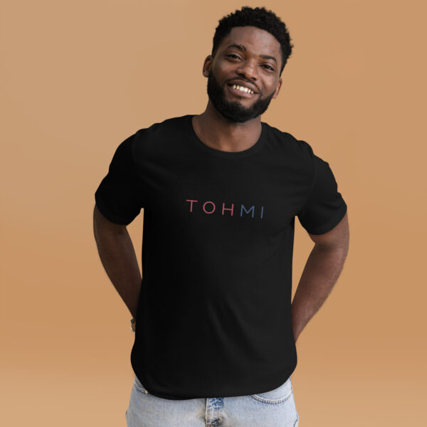 Red/Blue Letters - I M H O T Mirrored Unisex t-shirt - Image 3
