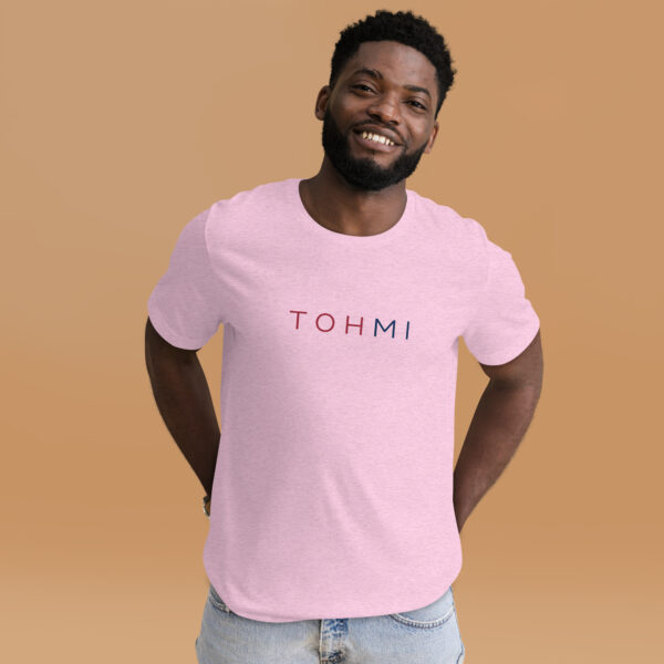 Red/Blue Letters - I M H O T Mirrored Unisex t-shirt - Image 9