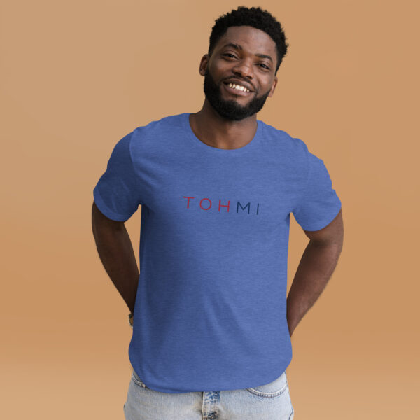 Red/Blue Letters - I M H O T Mirrored Unisex t-shirt - Image 7