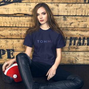 Blue/Purple Letters - I M H O T Mirrored Unisex t-shirt