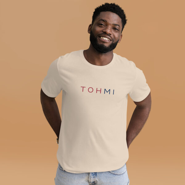 Red/Blue Letters - I M H O T Mirrored Unisex t-shirt - Image 15
