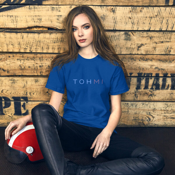 Blue/Purple Letters - I M H O T Mirrored Unisex t-shirt - Image 3