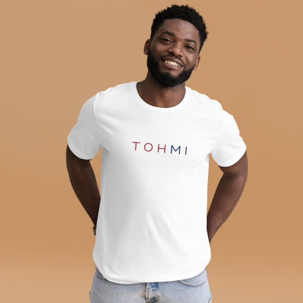 Red/Blue Letters - I M H O T Mirrored Unisex t-shirt