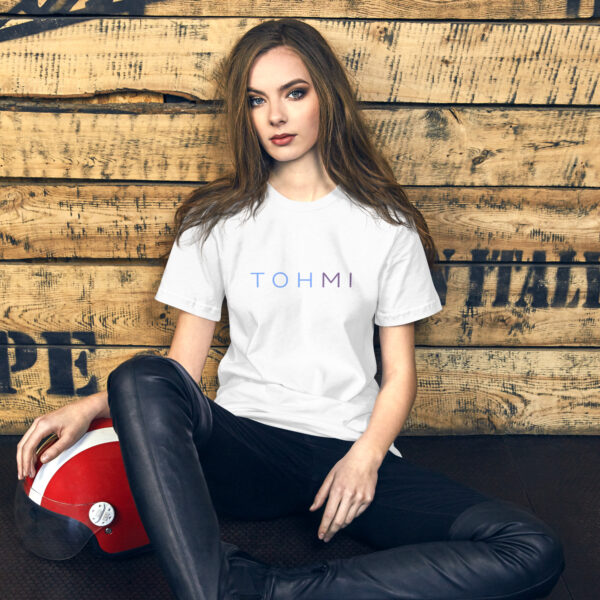 Blue/Purple Letters - I M H O T Mirrored Unisex t-shirt - Image 17